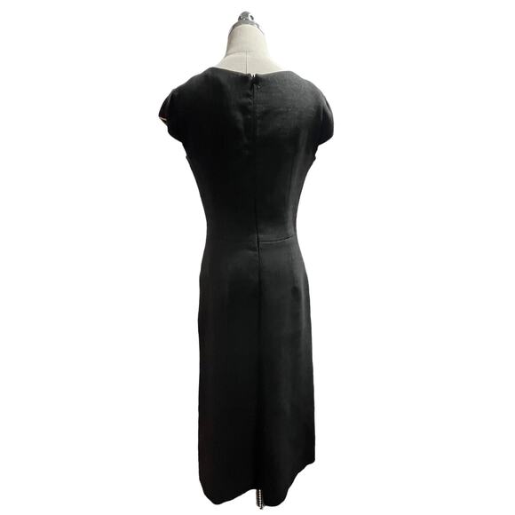Prada Designer Vintage Gray Sweetheart Neck Wool Midi length Dress Sz 46/Lg/14 - Picture 6 of 14
